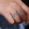 Wholesale Copper Niche Geometric Spiral Shape Ring With Zircon For Women