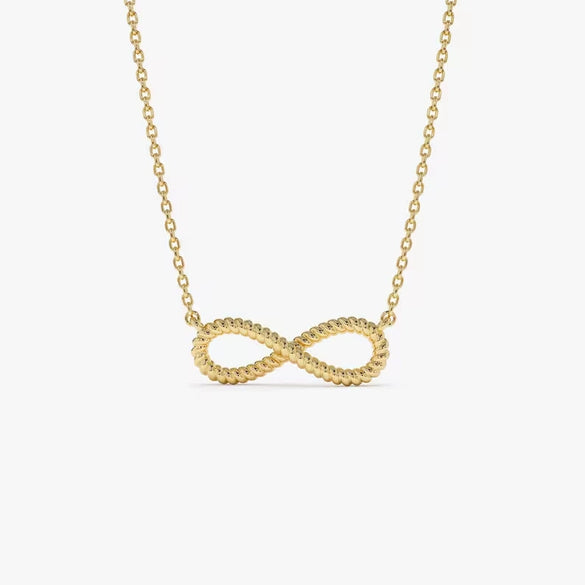 Wholesale Copper O Chain Women's Light Luxury Geometric Infinite Symbol Twist Shape Pendant Necklace With Electroplating