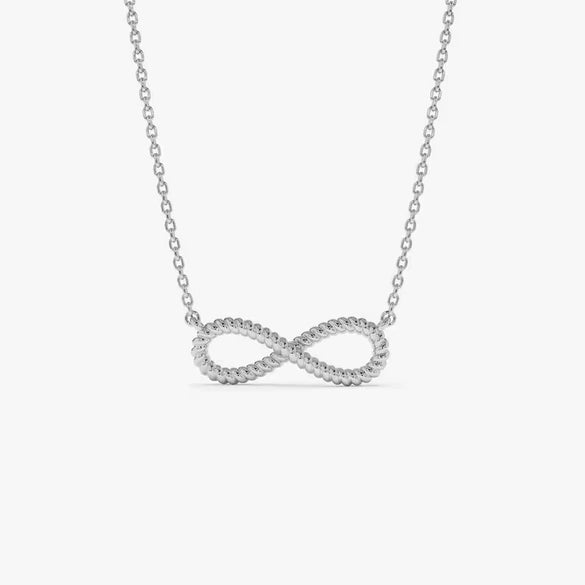Wholesale Copper O Chain Women's Light Luxury Geometric Infinite Symbol Twist Shape Pendant Necklace With Electroplating