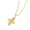 Wholesale Copper O Word Chain Cross Pendant Necklace With Hammer Pattern Gold Plated Retro Hip Hop Fashion Jewelry For Unisex