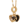 Wholesale Copper Oil Drop Heart Hollow Openable Pendant Necklace For Office Ladies