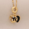 Wholesale Copper Oil Drop Heart Hollow Openable Pendant Necklace For Office Ladies