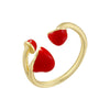 Wholesale Copper Oildrip Mushroom Umbrellashaped Ring Pastoral Style