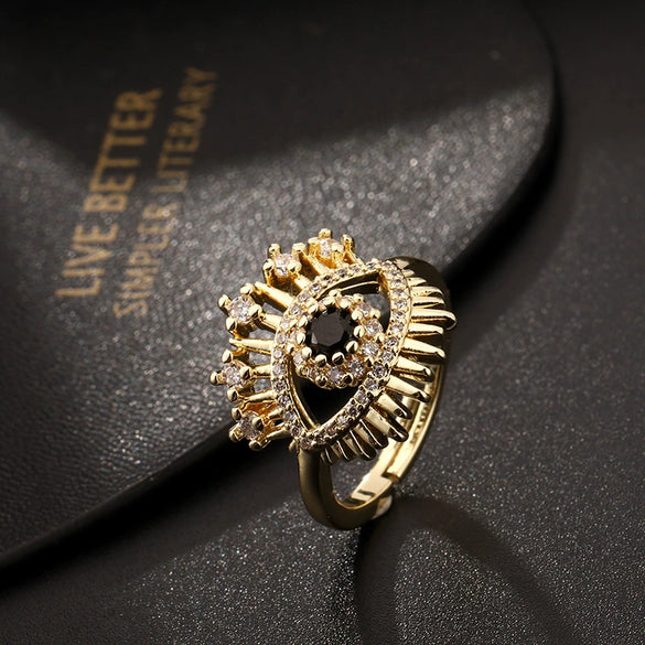 Wholesale Copper Oildrip Zircon Ring Electroplated For Women Fashionable Simple And Cute