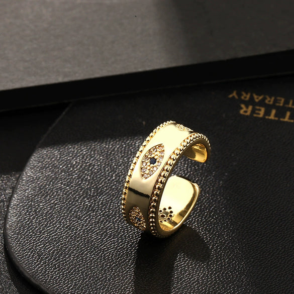 Wholesale Copper Oildrip Zircon Ring Electroplated For Women Fashionable Simple And Cute