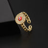 Wholesale Copper Oildrip Zircon Ring Electroplated For Women Fashionable Simple And Cute