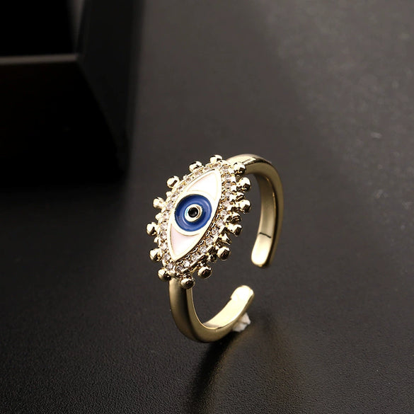 Wholesale Copper Oildrip Zircon Ring Electroplated For Women Fashionable Simple And Cute