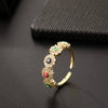 Wholesale Copper Oildrip Zircon Ring Electroplated For Women Fashionable Simple And Cute