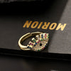 Wholesale Copper Oildrip Zircon Ring Electroplated For Women Fashionable Simple And Cute