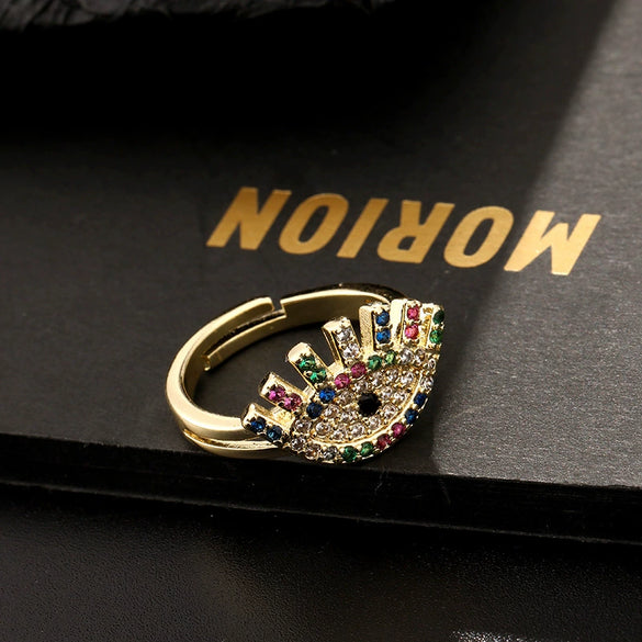 Wholesale Copper Oildrip Zircon Ring Electroplated For Women Fashionable Simple And Cute