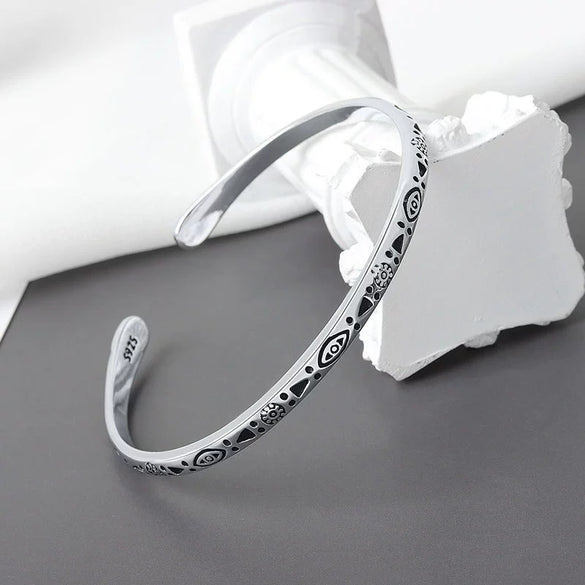 Wholesale Copper Open Bracelet Women's Retro Geometric Pattern Electroplated Jewelry