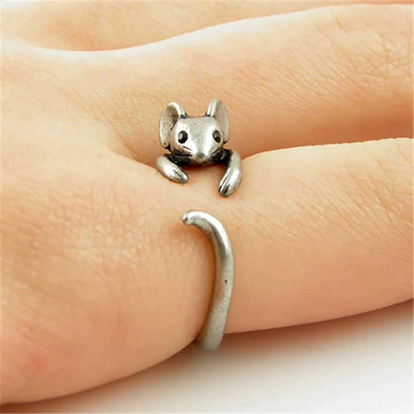 Wholesale Copper Open Ring With Animal And Zodiac Pattern Distressed Style For Women