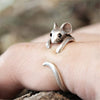 Wholesale Copper Open Ring With Animal And Zodiac Pattern Distressed Style For Women