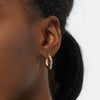 Wholesale Copper Oval Geometry Style Irregular Concaveconvex Ladies Earrings