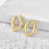 Wholesale Copper Oval Geometry Style Irregular Concaveconvex Ladies Earrings