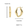 Wholesale Copper Oval Geometry Style Irregular Concaveconvex Ladies Earrings