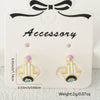 Wholesale Copper Palmshaped Hiphop Geometric Dripping Oil Earrings For Women
