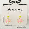 Wholesale Copper Palmshaped Hiphop Geometric Dripping Oil Earrings For Women