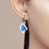 Wholesale Copper Pastoral Style Flower Shape Earrings For Women