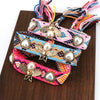 Wholesale Copper Pearl Woven Bracelet With Animal Zodiac Heart Shape Micro Inlay For Women