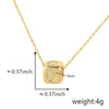 Wholesale Copper Pendant Clavicle Chain With Electroplated Inlaid Zircon And Letter Pattern