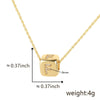 Wholesale Copper Pendant Clavicle Chain With Electroplated Inlaid Zircon And Letter Pattern