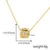 Wholesale Copper Pendant Clavicle Chain With Electroplated Inlaid Zircon And Letter Pattern