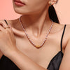 Wholesale Copper Pendant Natural Freshwater Pearl Collarbone Necklace Geometric Style Electroplated Accessories