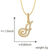 Wholesale Copper Pendant Necklace With English Letter Pattern Inlaid Zircon Electroplated Hiphop Style