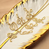 Wholesale Copper Pendant Necklace With English Letter Pattern Inlaid Zircon Electroplated Hiphop Style