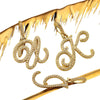 Wholesale Copper Pendant Necklace With English Letter Pattern Inlaid Zircon Electroplated Hiphop Style