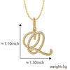 Wholesale Copper Pendant Necklace With English Letter Pattern Inlaid Zircon Electroplated Hiphop Style
