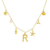 Wholesale Copper Pendant Necklace With Letter Pattern And Electroplating Treatment Oshaped Chain Vacation Style For Women