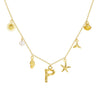 Wholesale Copper Pendant Necklace With Letter Pattern And Electroplating Treatment Oshaped Chain Vacation Style For Women