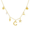 Wholesale Copper Pendant Necklace With Letter Pattern And Electroplating Treatment Oshaped Chain Vacation Style For Women