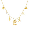 Wholesale Copper Pendant Necklace With Letter Pattern And Electroplating Treatment Oshaped Chain Vacation Style For Women