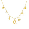 Wholesale Copper Pendant Necklace With Letter Pattern And Electroplating Treatment Oshaped Chain Vacation Style For Women