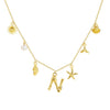 Wholesale Copper Pendant Necklace With Letter Pattern And Electroplating Treatment Oshaped Chain Vacation Style For Women
