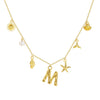 Wholesale Copper Pendant Necklace With Letter Pattern And Electroplating Treatment Oshaped Chain Vacation Style For Women