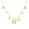 Wholesale Copper Pendant Necklace With Letter Pattern And Electroplating Treatment Oshaped Chain Vacation Style For Women