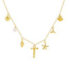Wholesale Copper Pendant Necklace With Letter Pattern And Electroplating Treatment Oshaped Chain Vacation Style For Women