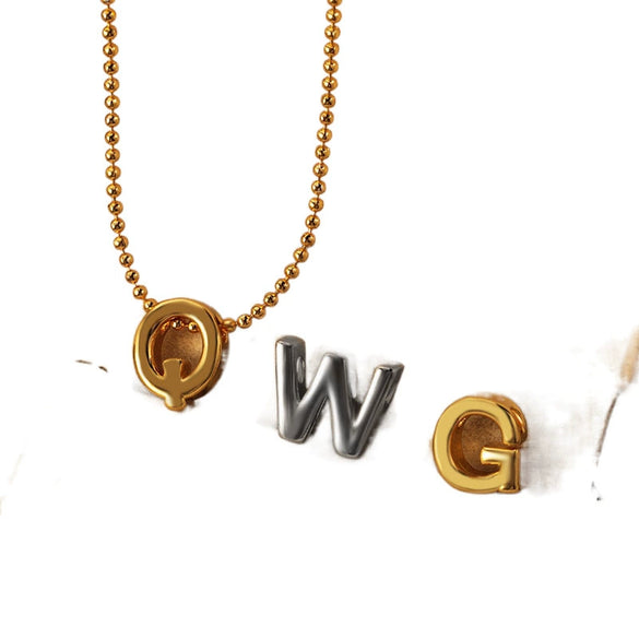 Wholesale Copper Pendant Necklace With Letters Numbers Text Electroplated For Women Hiphop Style