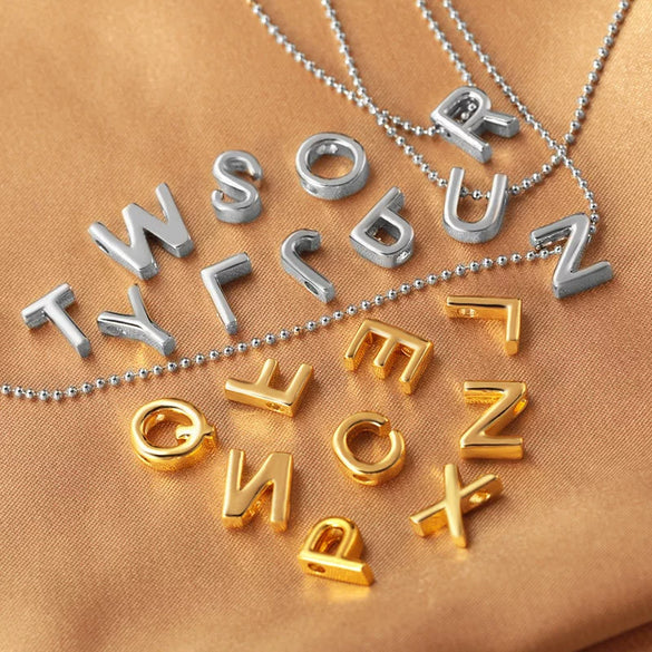 Wholesale Copper Pendant Necklace With Letters Numbers Text Electroplated For Women Hiphop Style