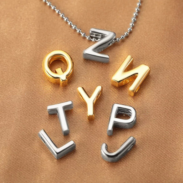 Wholesale Copper Pendant Necklace With Letters Numbers Text Electroplated For Women Hiphop Style