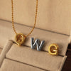 Wholesale Copper Pendant Necklace With Letters Numbers Text Electroplated For Women Hiphop Style