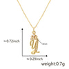 Wholesale Copper Pendant Necklace With Sweet Style And Electroplated Inlaid Zircon Letter Pattern