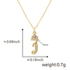Wholesale Copper Pendant Necklace With Sweet Style And Electroplated Inlaid Zircon Letter Pattern