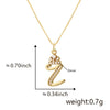 Wholesale Copper Pendant Necklace With Sweet Style And Electroplated Inlaid Zircon Letter Pattern