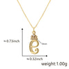 Wholesale Copper Pendant Necklace With Sweet Style And Electroplated Inlaid Zircon Letter Pattern