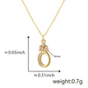 Wholesale Copper Pendant Necklace With Sweet Style And Electroplated Inlaid Zircon Letter Pattern